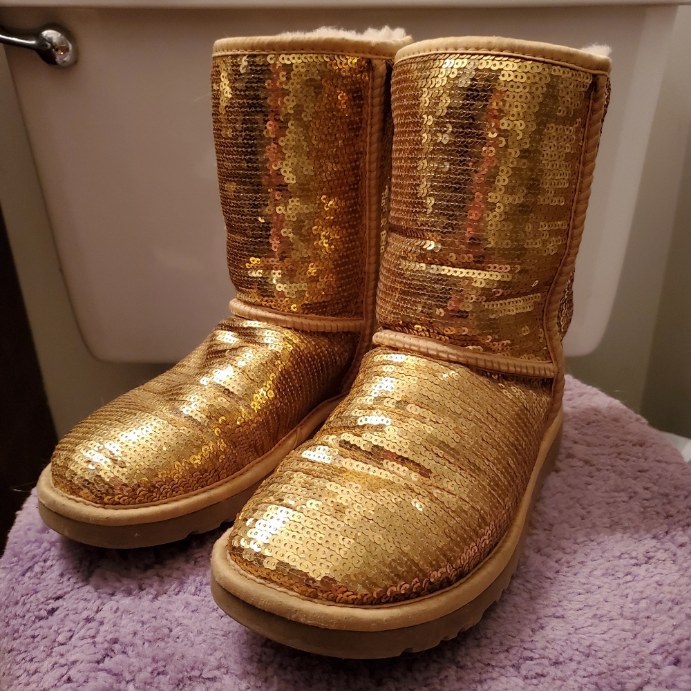 Gold Sequin Uggs